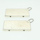 HERMES Necklace Charm Metal 2Set Silver Auth am3985-4