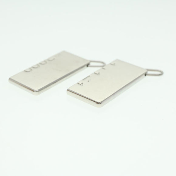 HERMES Necklace Charm Metal 2Set Silver Auth am3985