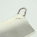 HERMES Necklace Charm Metal 2Set Silver Auth am3985-7