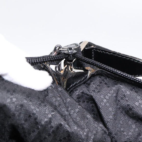 GUCCI Boston Bag Nylon Black 012 2122 0161 10 Auth am4144