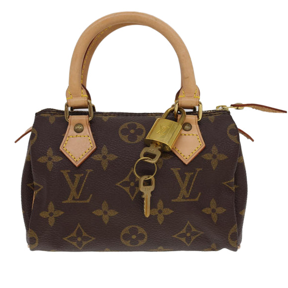 LOUIS VUITTON Monogram Mini Speedy Hand Bag M41534 LV Auth am4166SAV