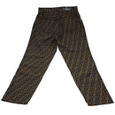 FENDI Zucca Canvas Pants Polyester Cotton XL Brown Black Auth am4242-3
