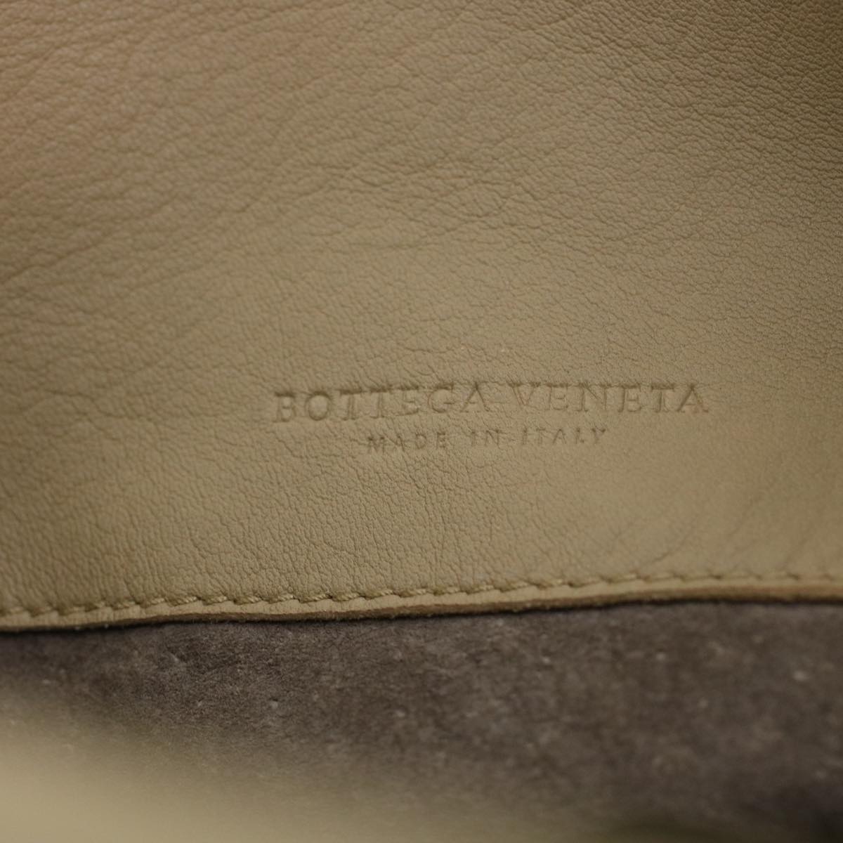 BOTTEGAVENETA Shoulder Bag Leather Beige Auth am4282