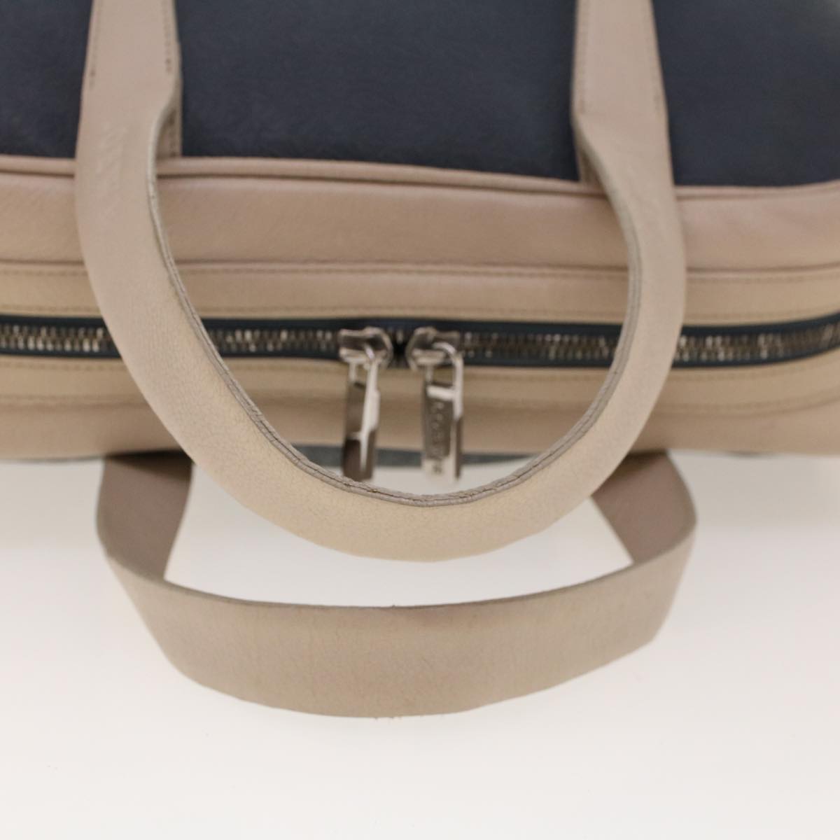 LOEWE Anagram Hand Bag Beige Auth am4319