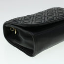 TORY BURCH Chain Shoulder Bag Leather Black Auth am4322-16