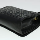 TORY BURCH Chain Shoulder Bag Leather Black Auth am4322-17