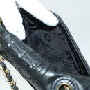 TORY BURCH Chain Shoulder Bag Leather Black Auth am4322-20