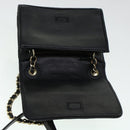 TORY BURCH Chain Shoulder Bag Leather Black Auth am4322-21
