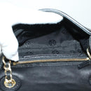 TORY BURCH Chain Shoulder Bag Leather Black Auth am4322-10