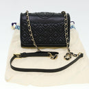 TORY BURCH Chain Shoulder Bag Leather Black Auth am4322-12