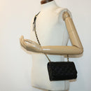 TORY BURCH Chain Shoulder Bag Leather Black Auth am4322-25