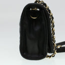 TORY BURCH Chain Shoulder Bag Leather Black Auth am4322-4