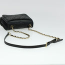 TORY BURCH Chain Shoulder Bag Leather Black Auth am4322-7