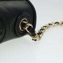 TORY BURCH Chain Shoulder Bag Leather Black Auth am4322-8