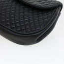 BALLY Chain Shoulder Bag Leather Black Auth am4369-15