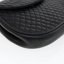 BALLY Chain Shoulder Bag Leather Black Auth am4369-16