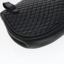 BALLY Chain Shoulder Bag Leather Black Auth am4369-9