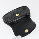 BALLY Chain Shoulder Bag Leather Black Auth am4369-11