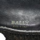 BALLY Chain Shoulder Bag Leather Black Auth am4369-17
