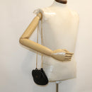 BALLY Chain Shoulder Bag Leather Black Auth am4369-20