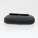 BALLY Chain Shoulder Bag Leather Black Auth am4369-14