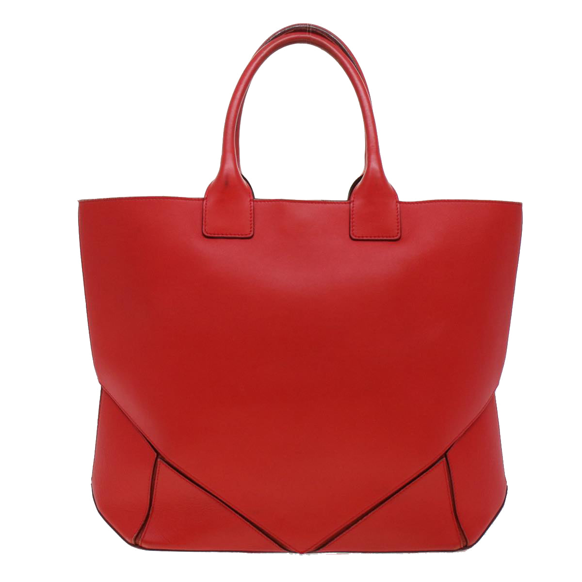 GIVENCHY Tote Bag Leather Red Auth am4390 - 0