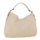 PRADA Shoulder Bag Leather White Auth am4394-1