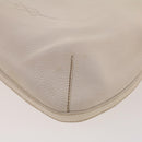 PRADA Shoulder Bag Leather White Auth am4394-14