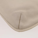 PRADA Shoulder Bag Leather White Auth am4394-16