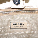 PRADA Shoulder Bag Leather White Auth am4394-17