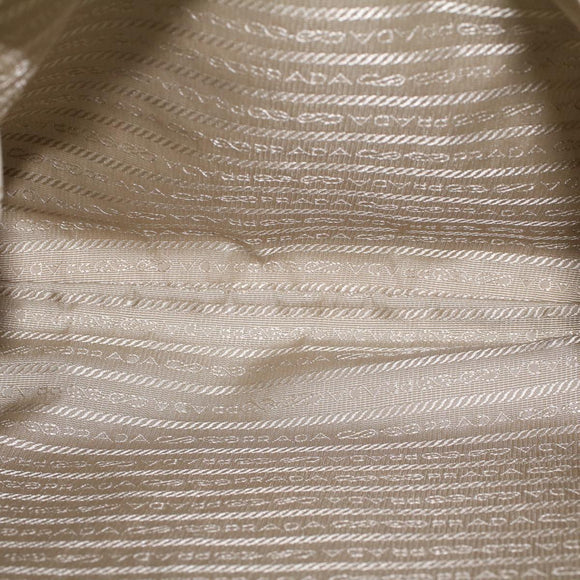 PRADA Shoulder Bag Leather White Auth am4394