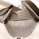 PRADA Shoulder Bag Leather White Auth am4394-20