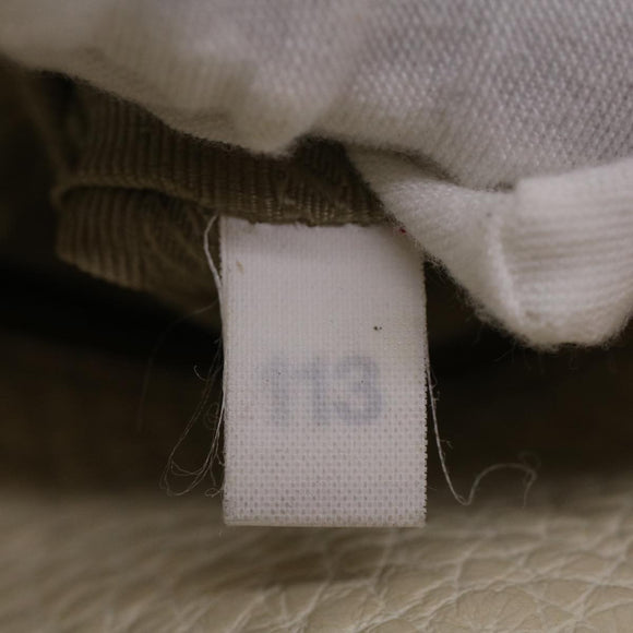 PRADA Shoulder Bag Leather White Auth am4394