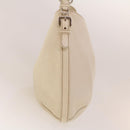 PRADA Shoulder Bag Leather White Auth am4394-3
