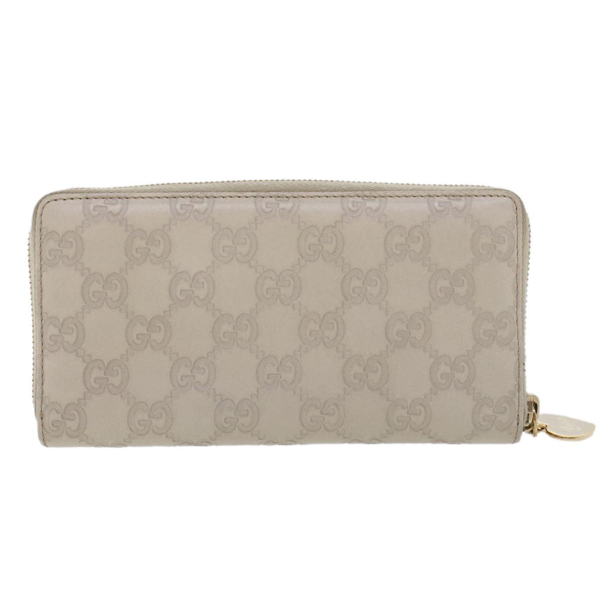 GUCCI GG Canvas Guccissima Long Wallet White 245914 Auth am4402 - 0