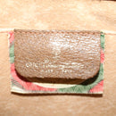 GUCCI GG Canvas Web Sherry Line Clutch Bag Beige Red Green 89.01.033 Auth am4410-18