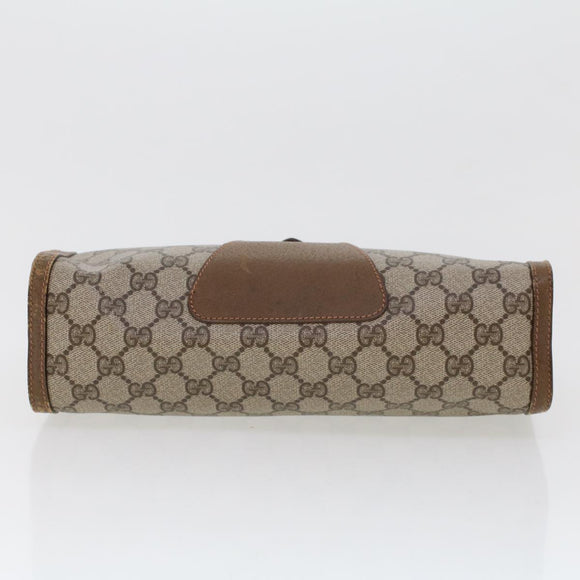 GUCCI GG Canvas Web Sherry Line Clutch Bag Beige Red Green 89.01.033 Auth am4410