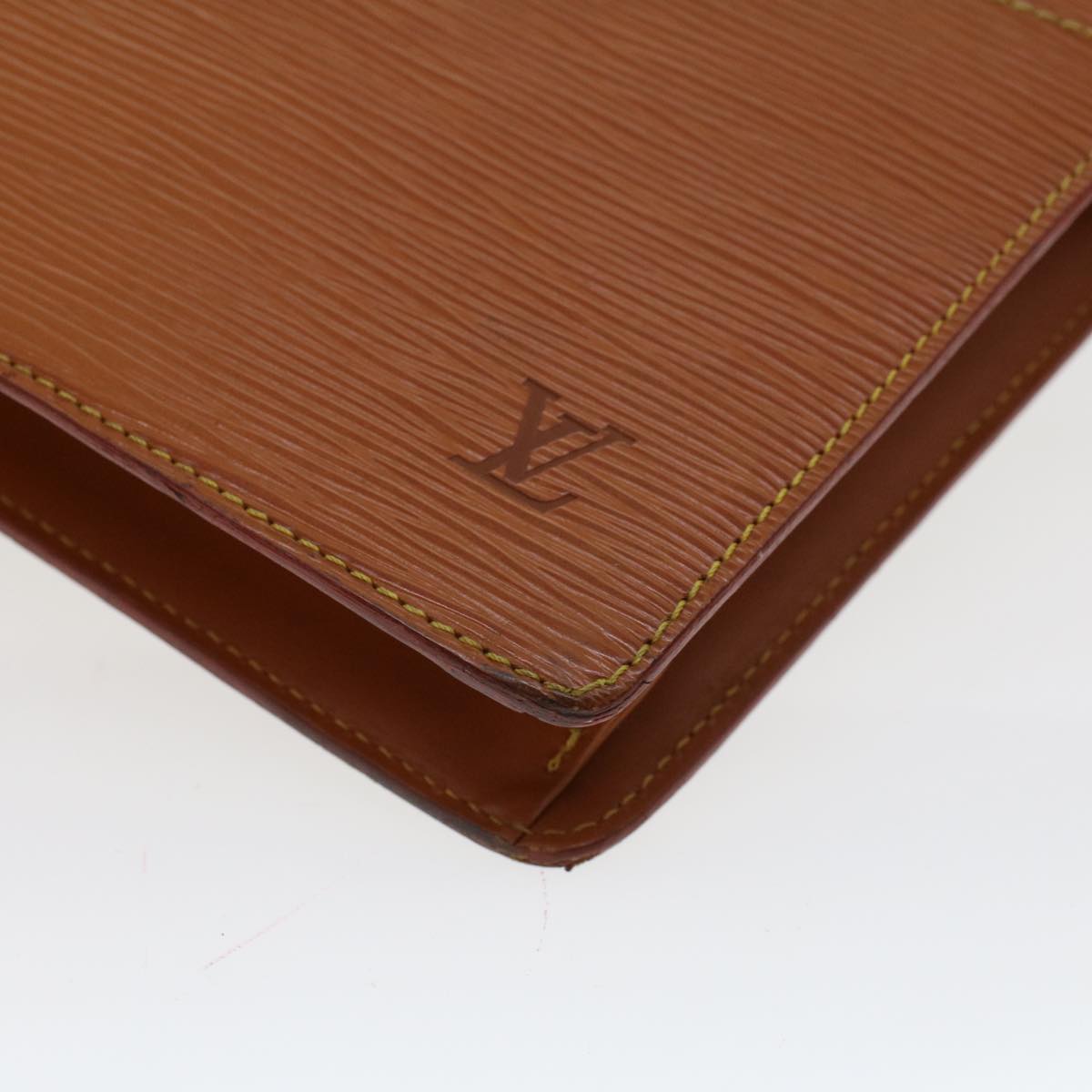 LOUIS VUITTON Epi Pochette Homme Clutch Bag Brown M52528 LV Auth am4447