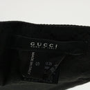 GUCCI GG Canvas Sherry Line Sun Visor S Black Gold 139315 Auth am4449-7
