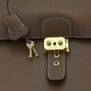 HERMES Sac Adepeche Business Bag Leather Brown Auth am4465-10