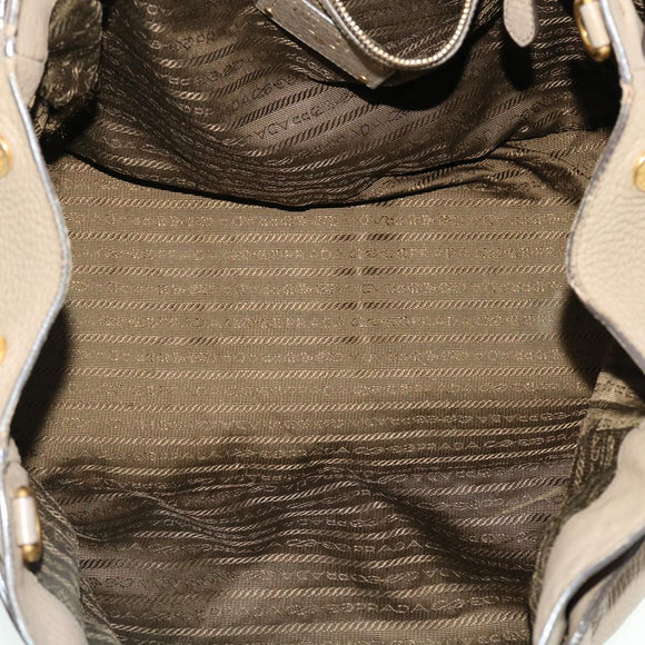 PRADA Shoulder Bag Hand Bag Leather Nylon 3Set Black Gray Auth am4509