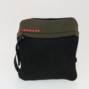 PRADA Shoulder Bag Hand Bag Leather Nylon 3Set Black Gray Auth am4509-13