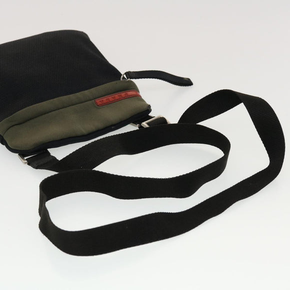 PRADA Shoulder Bag Hand Bag Leather Nylon 3Set Black Gray Auth am4509