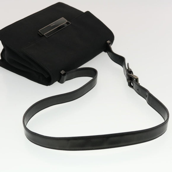 PRADA Shoulder Bag Hand Bag Leather Nylon 3Set Black Gray Auth am4509