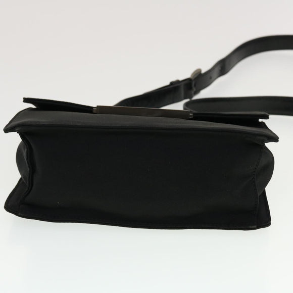 PRADA Shoulder Bag Hand Bag Leather Nylon 3Set Black Gray Auth am4509