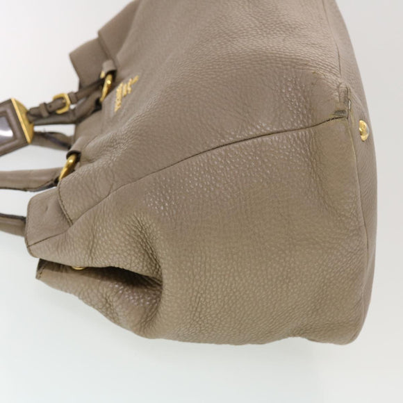 PRADA Shoulder Bag Hand Bag Leather Nylon 3Set Black Gray Auth am4509