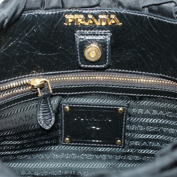 PRADA Shoulder Bag Nylon Black Auth am4524