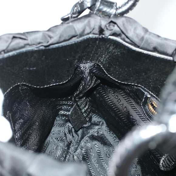 PRADA Shoulder Bag Nylon Black Auth am4524
