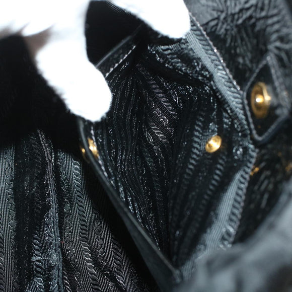 PRADA Shoulder Bag Nylon Black Auth am4524