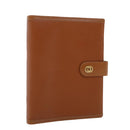 BVLGARI Doppio Tondo Day Planner Cover Leather Brown LI.D08.29086 Auth am4537-1